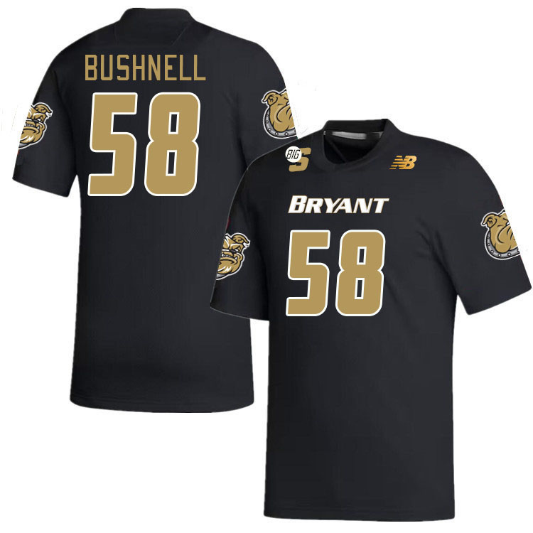 Men-Youth #58 Ryan Bushnell Bryant Bulldogs 2023 College Football Jerseys Stitched Sale-Black